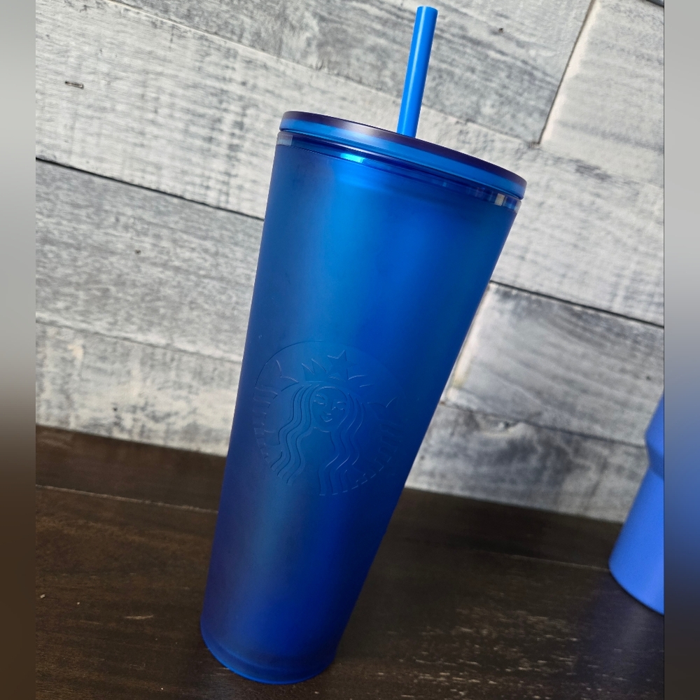 Blue starbucks tumbler